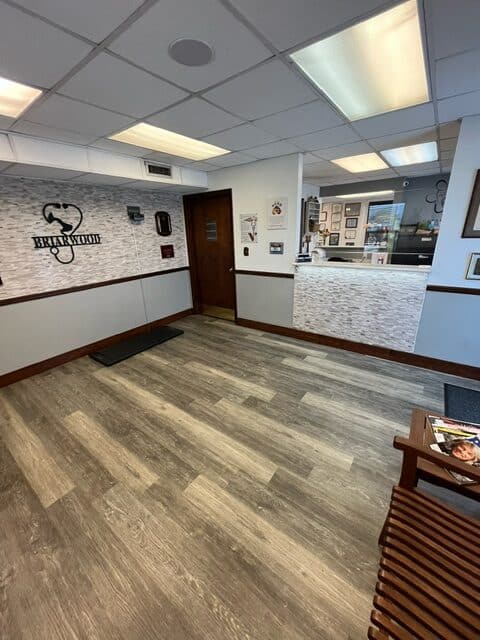 Medical office waiting room.